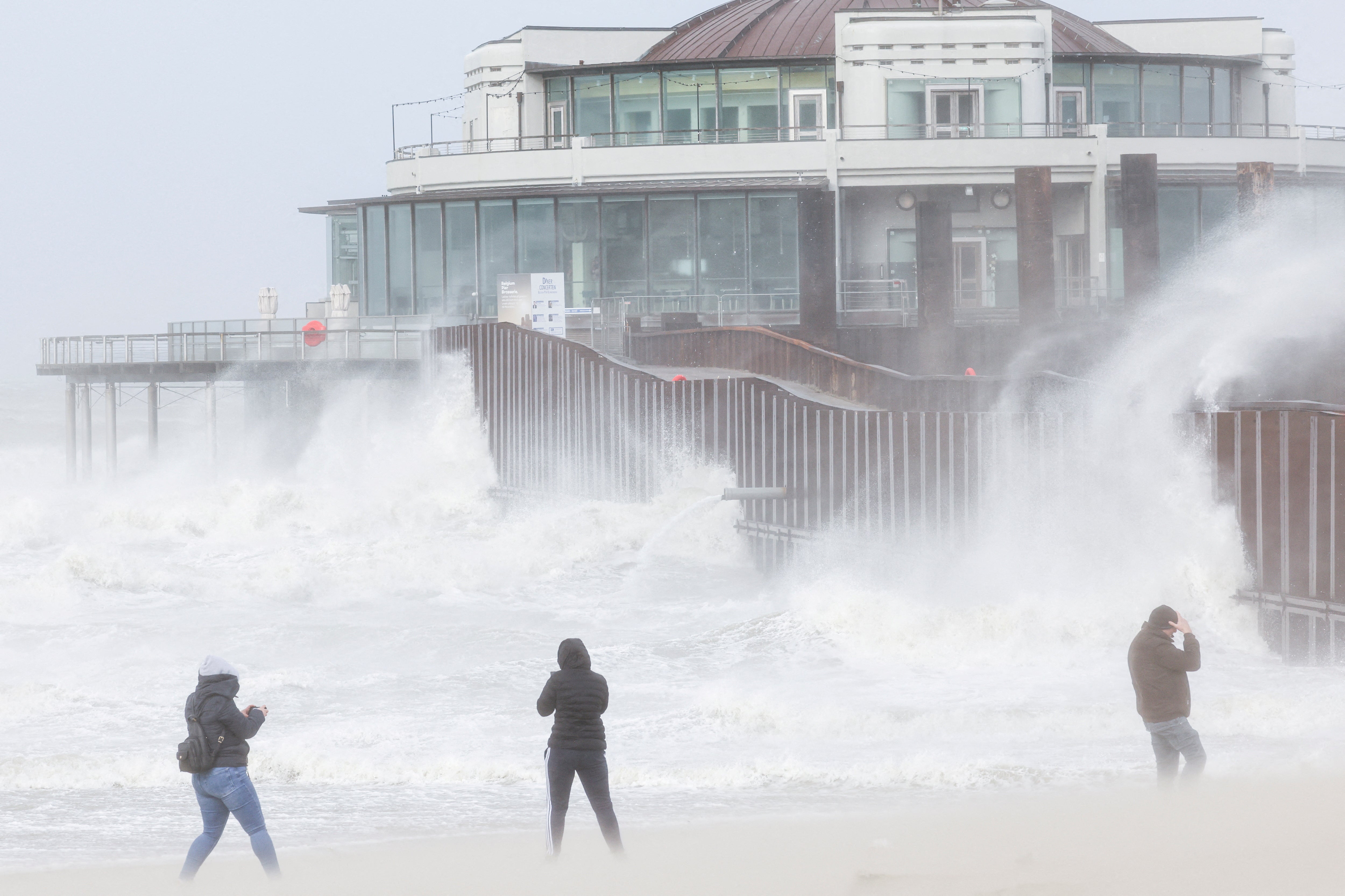 Winds of up to 80 miles an hour hit Belgium