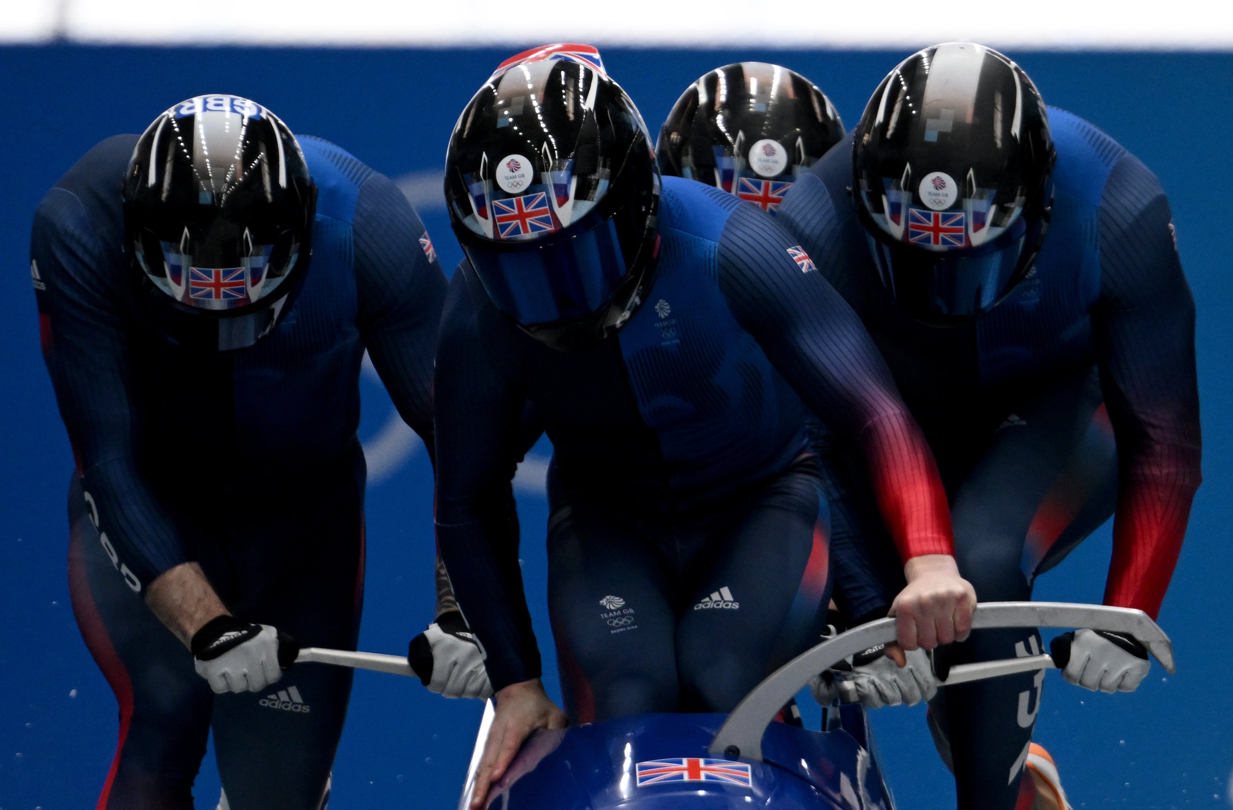 Brad Hall’s four-man crew lie in sixth place at the halfway stage (Robert Michael/DPA)