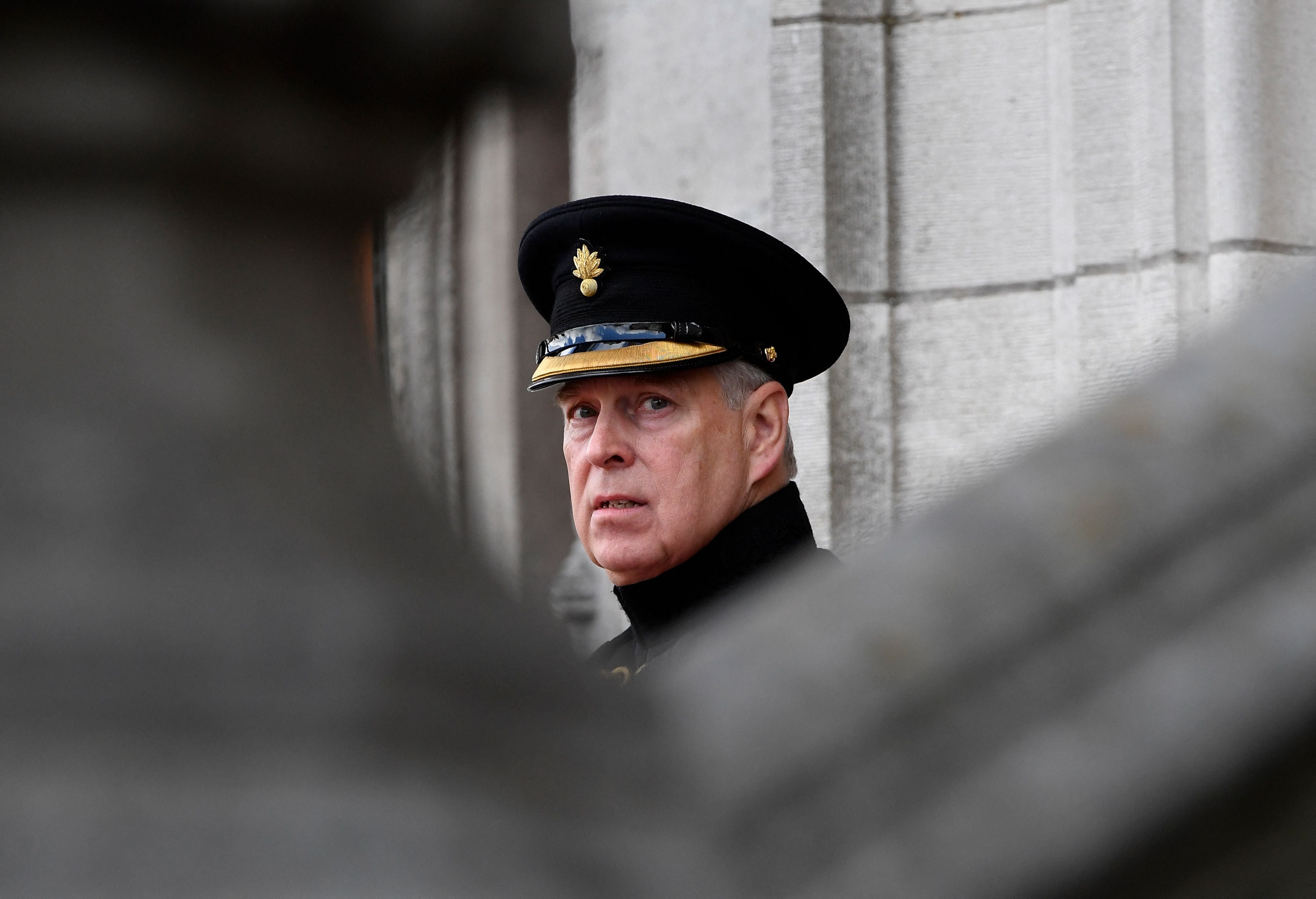 Prince Andrew, Duke of York, attends a ceremony commemorating the 75th anniversary of the liberation of Bruges