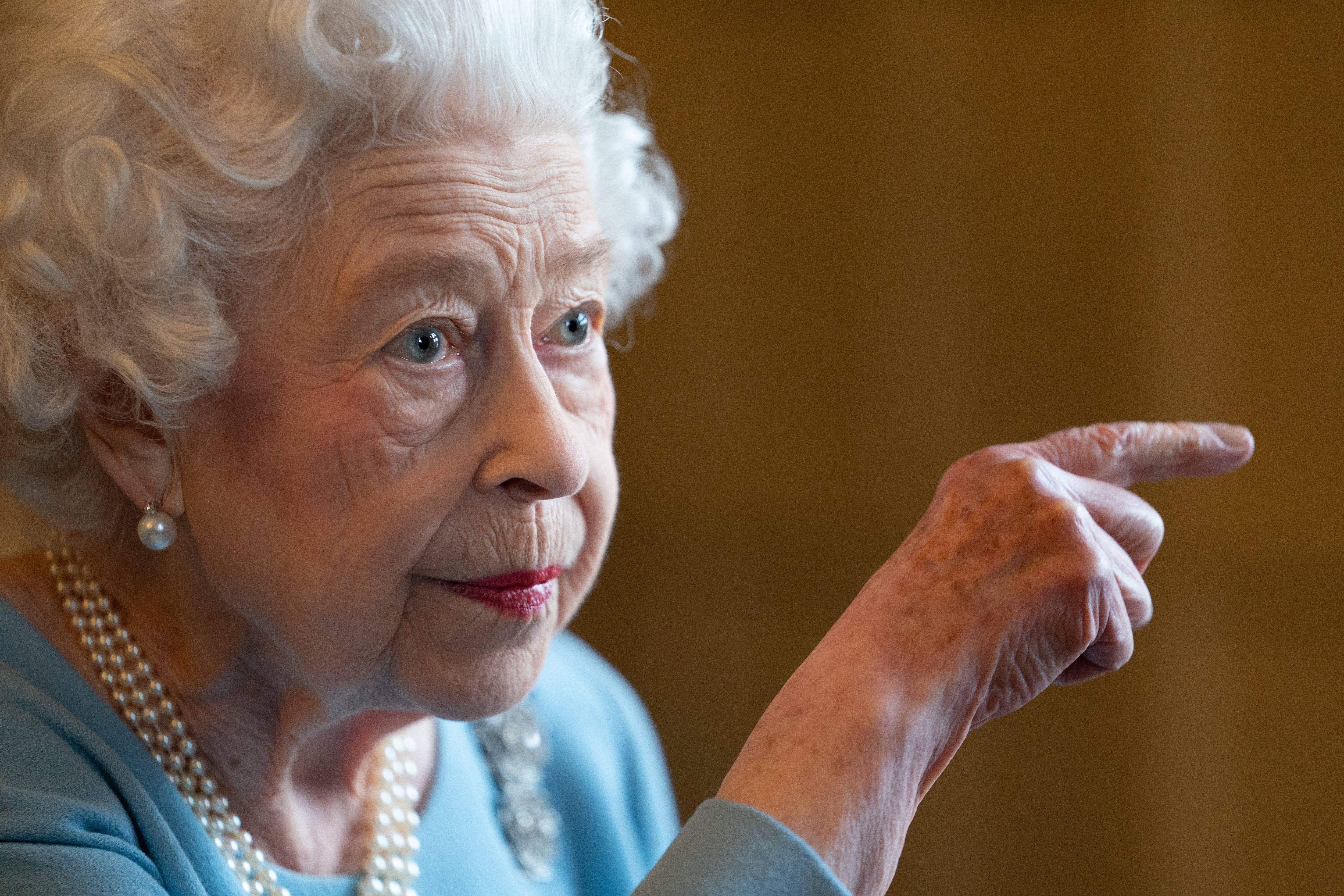 The Queen during a reception in the Ballroom of Sandringham House (Joe Giddens/PA)