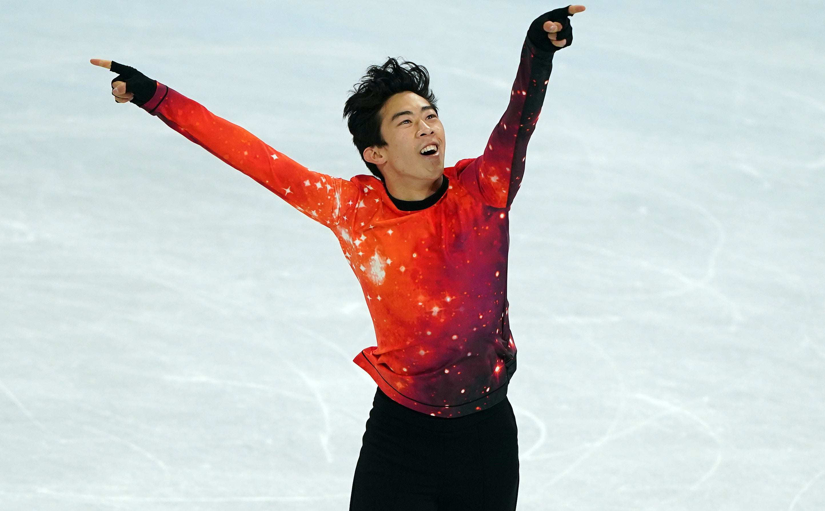 Nathan Chen dazzled in Beijing to the strains of ‘Rocket Man’ (Andrew Milligan/PA)