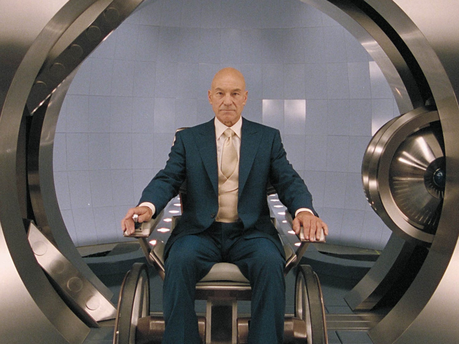 Patrick Stewart in the second X-Men film