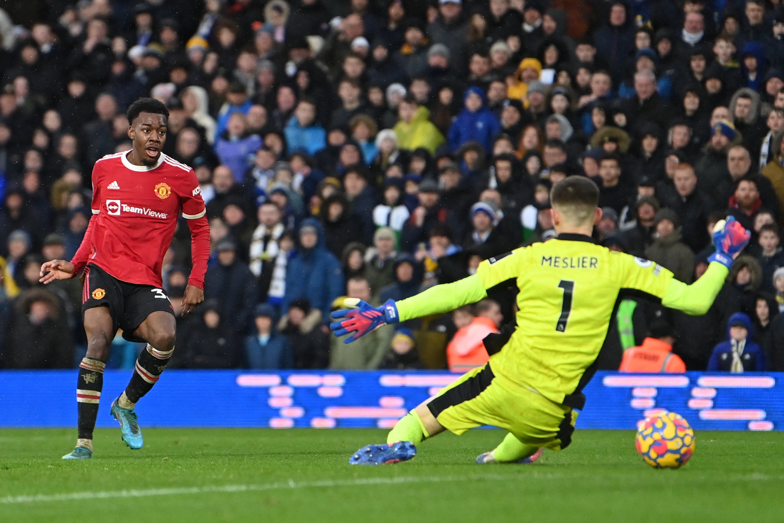 Anthony Elanga scored the final goal at Elland Road.