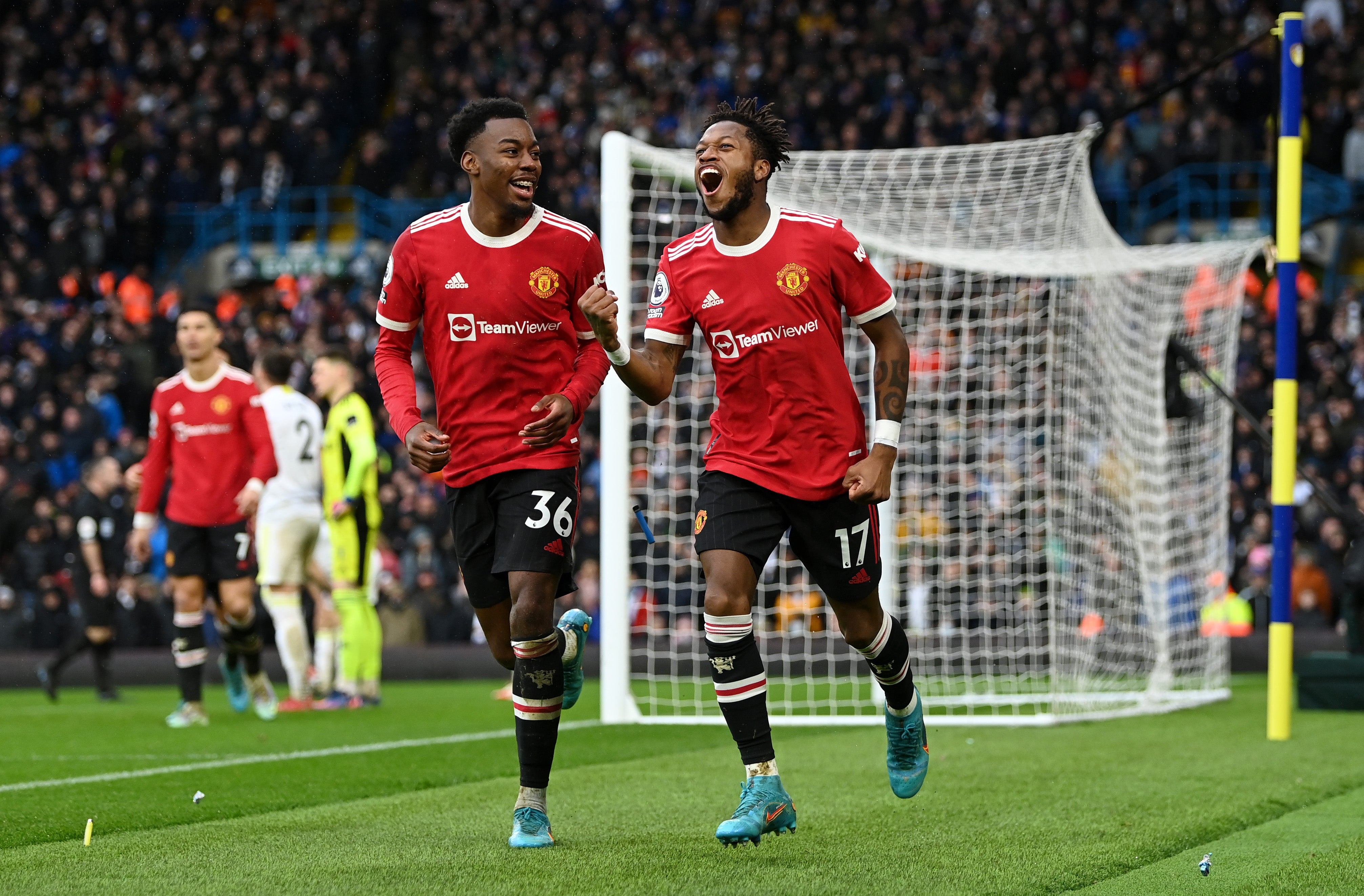 United kept in touch in the battle for a top four finish with victories over Brighton and Leeds