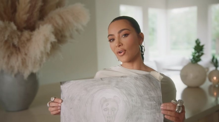 Kim Kardashian showcased her daughter North’s artwork during a new tour of her home