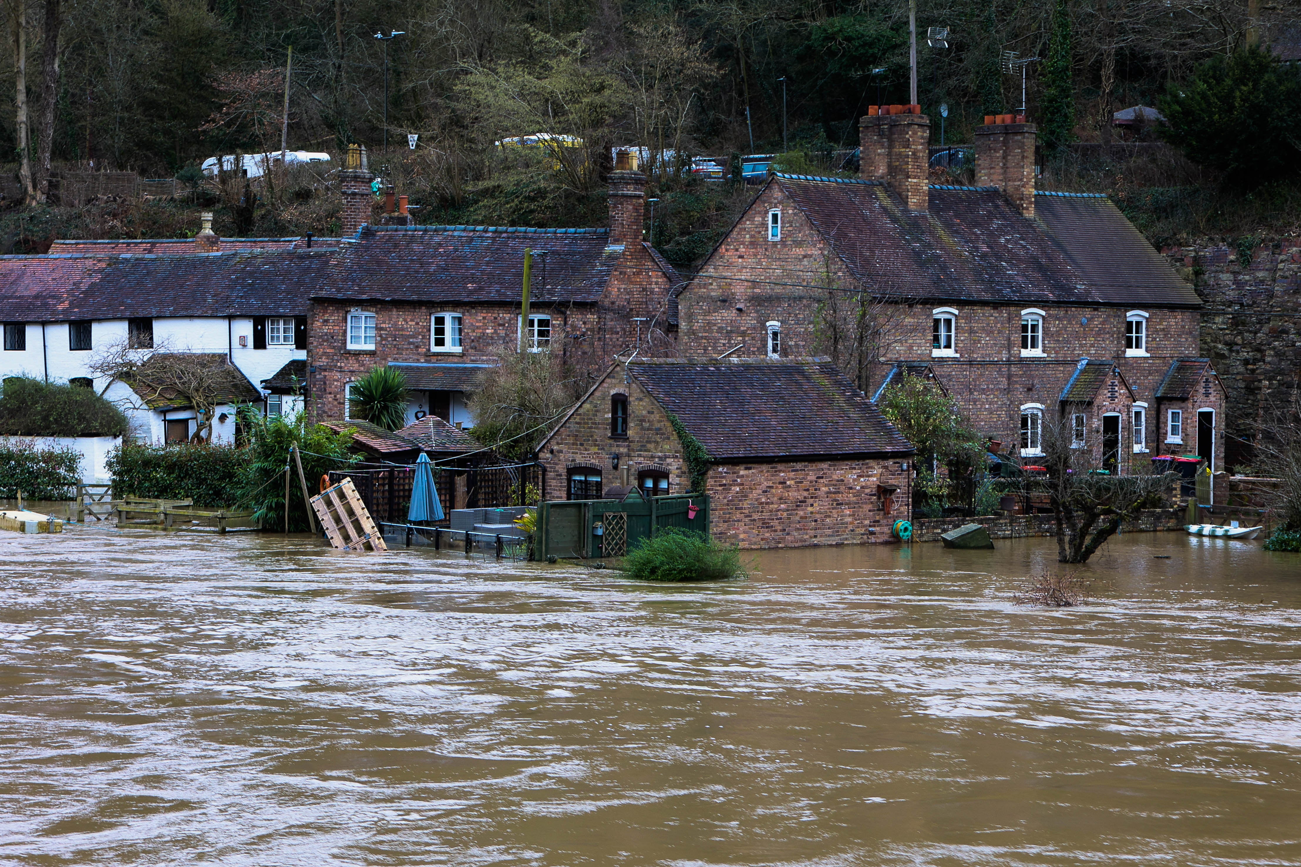 There are flood risks following heavy rain Sunday afternoon