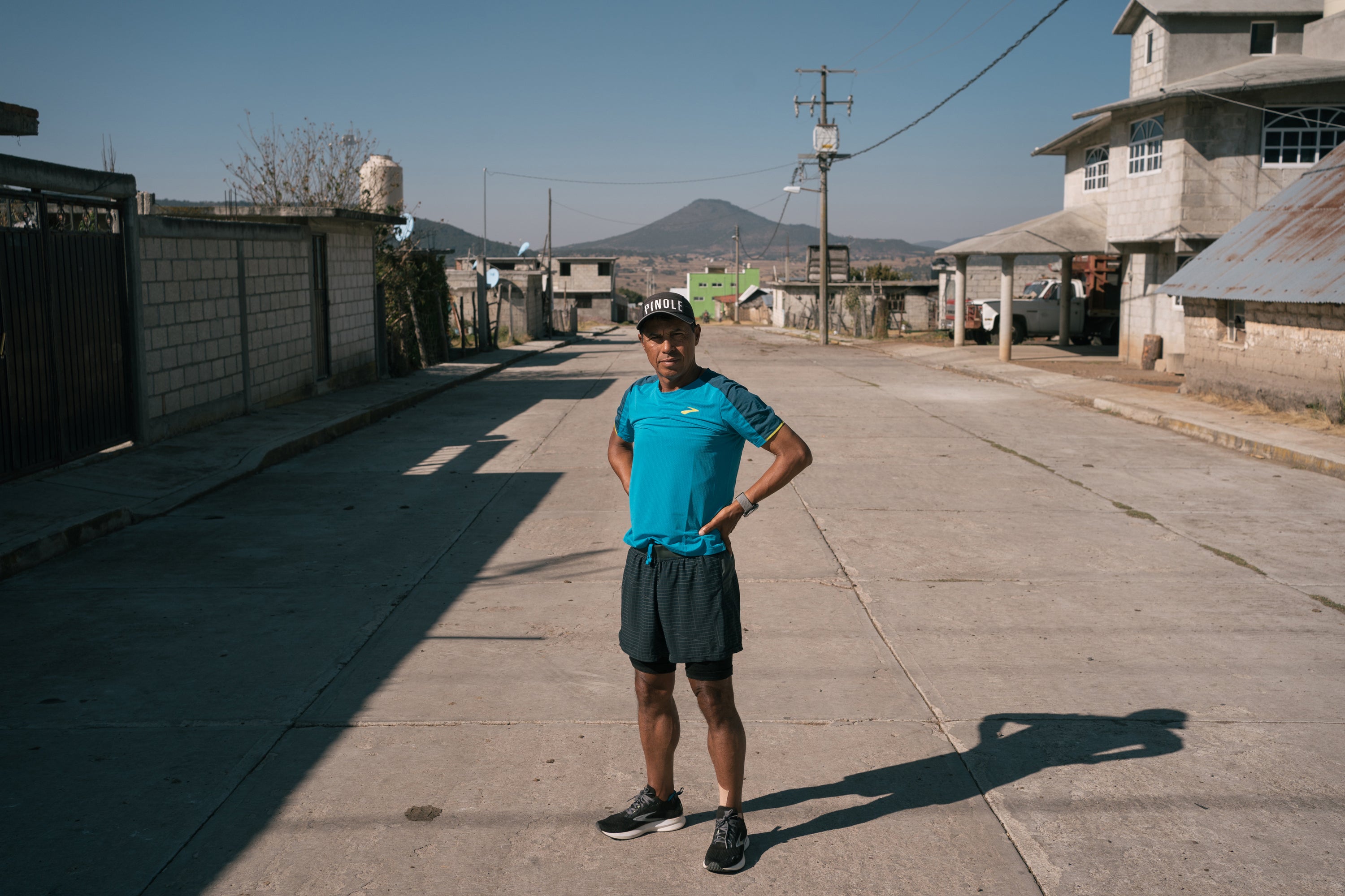 Germán Silva before his run in Rancho Nuevo, Hidalgo