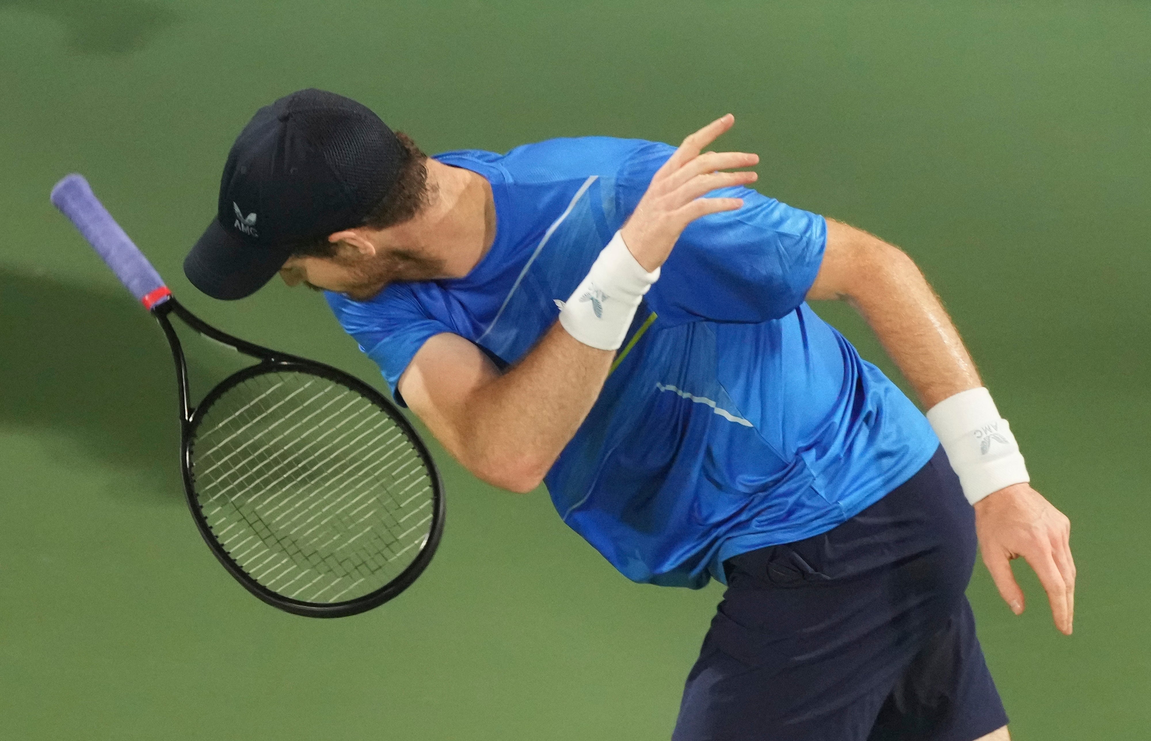 Andy Murray cut a frustrated figure at times (Ebrahim Noroozi/AP)