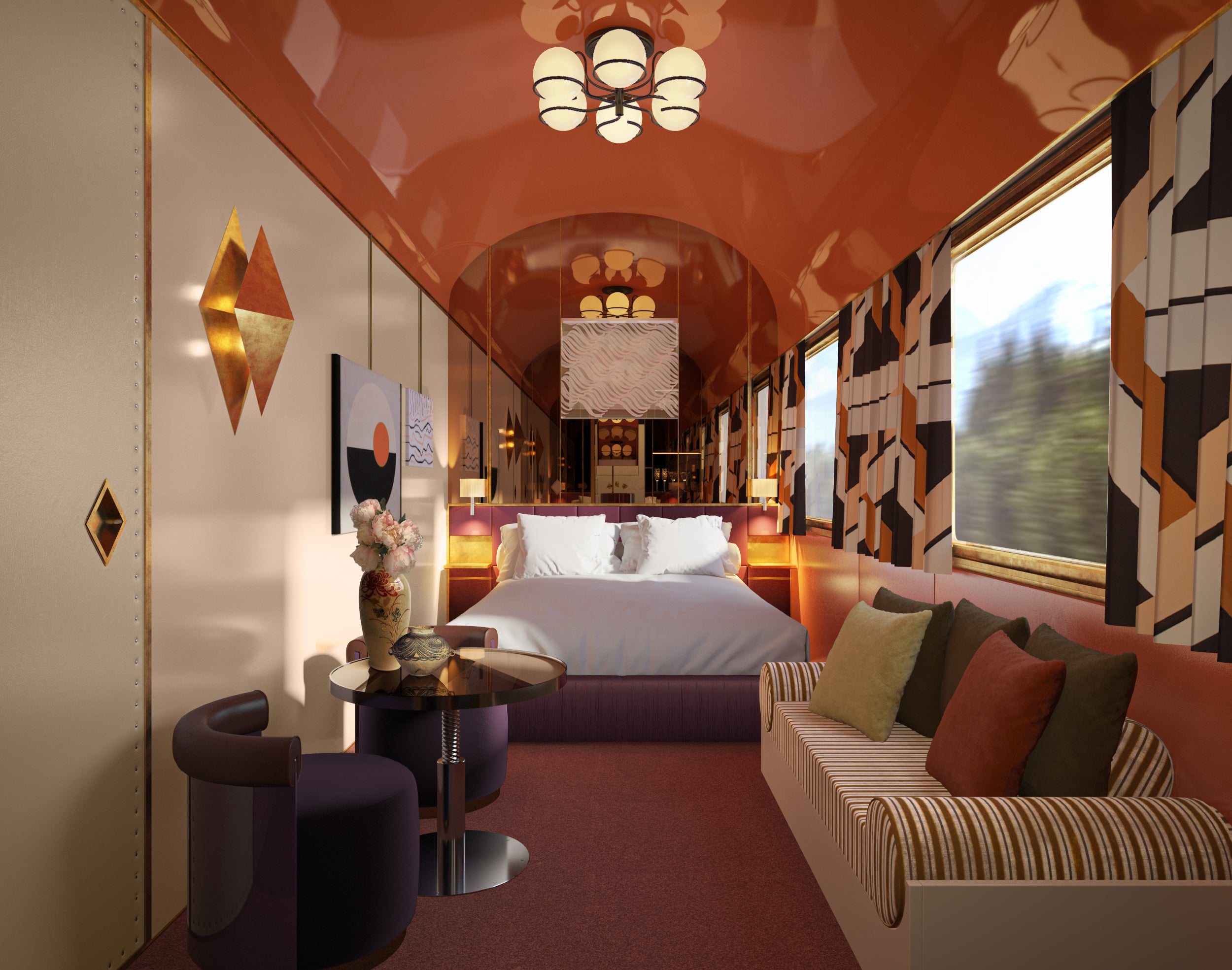 A suite design for Orient Express La Dolce Vita