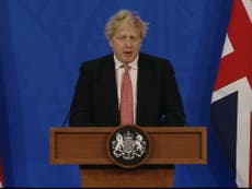 Covid news – live: Boris Johnson leads press conference after ending isolation and free tests in England