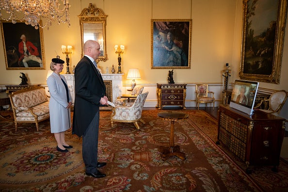 A virtual audience with the Queen to receive the Ambassador of Finland Jukka Siukosaari, accompanied by Mariella Siukosaari at Buckingham Palace last week.