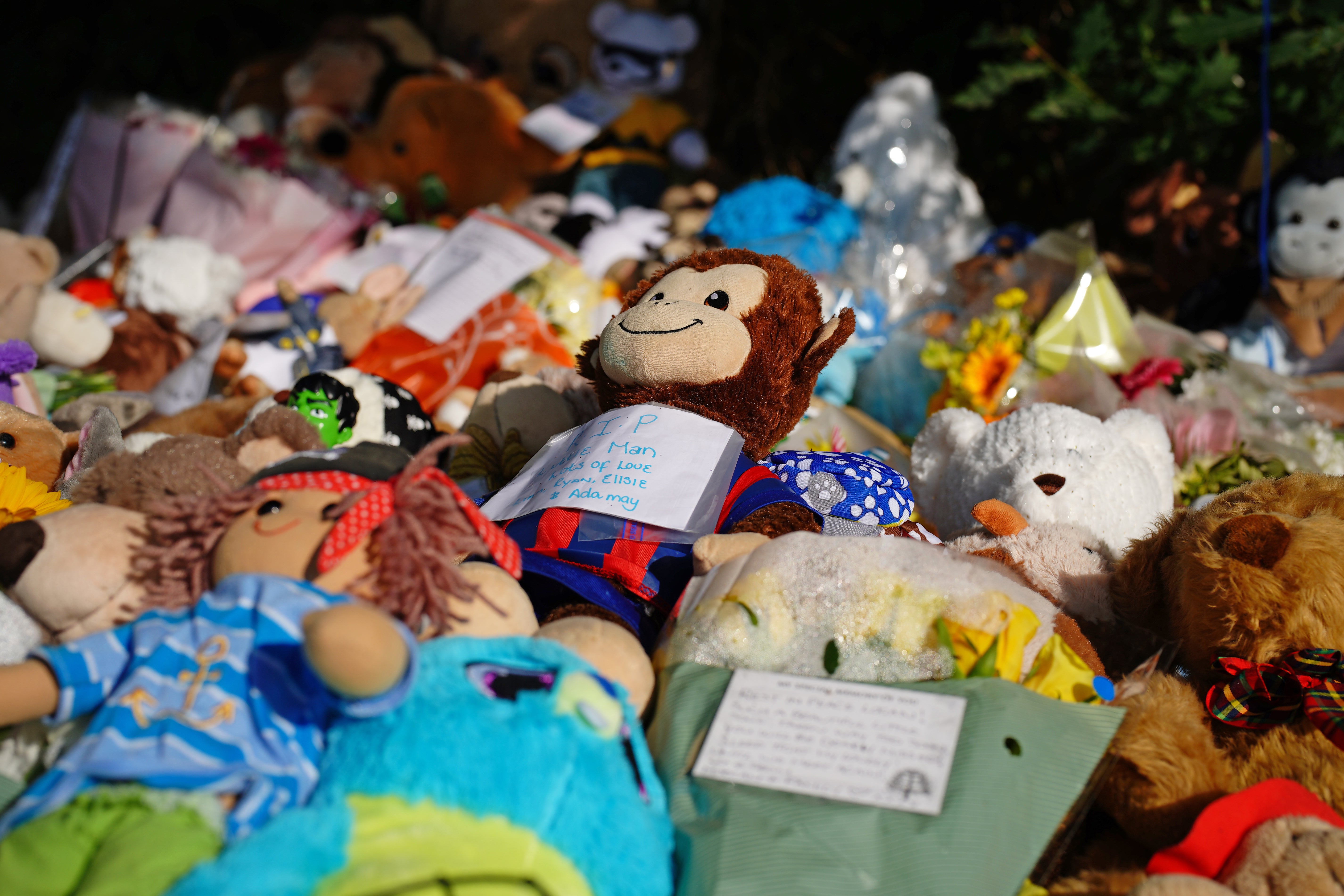 Tributes left at the scene where Logan Mwangi’s body was found