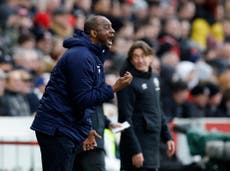 Patrick Vieira urges out of form Crystal Palace to ‘bounce back as soon as possible’