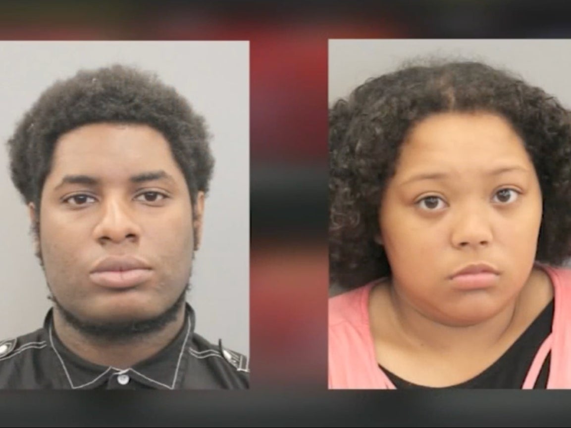 Dominique Lewis (left) and Kayla Holzendorf (right) are facing charges over the death of her son Keyontae Holzendorf