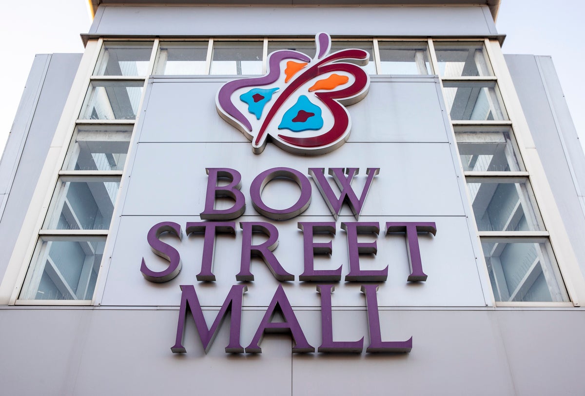 Lisburn’s Bow Street Mall where a 50-year-old had been arrested after reports of a man who was seen with a gun and a knife (Liam McBurney/PA)