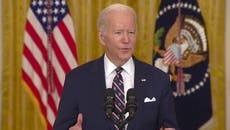 Joe Biden says that Russia ‘attacked Ukraine’s right to exist’