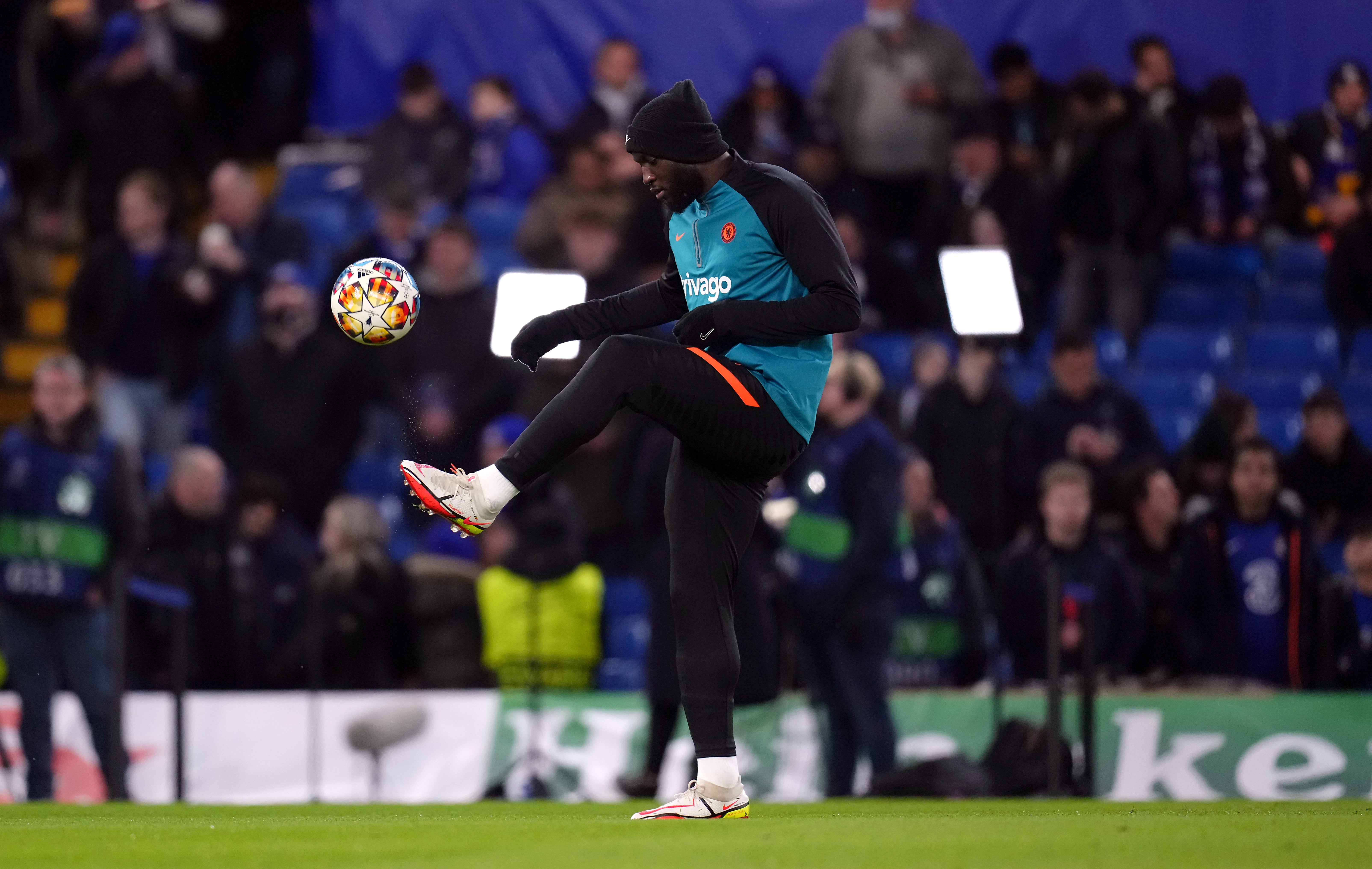 Romelu Lukaku was an unused substitute for Chelsea’s win over Lille (John Walton/PA)