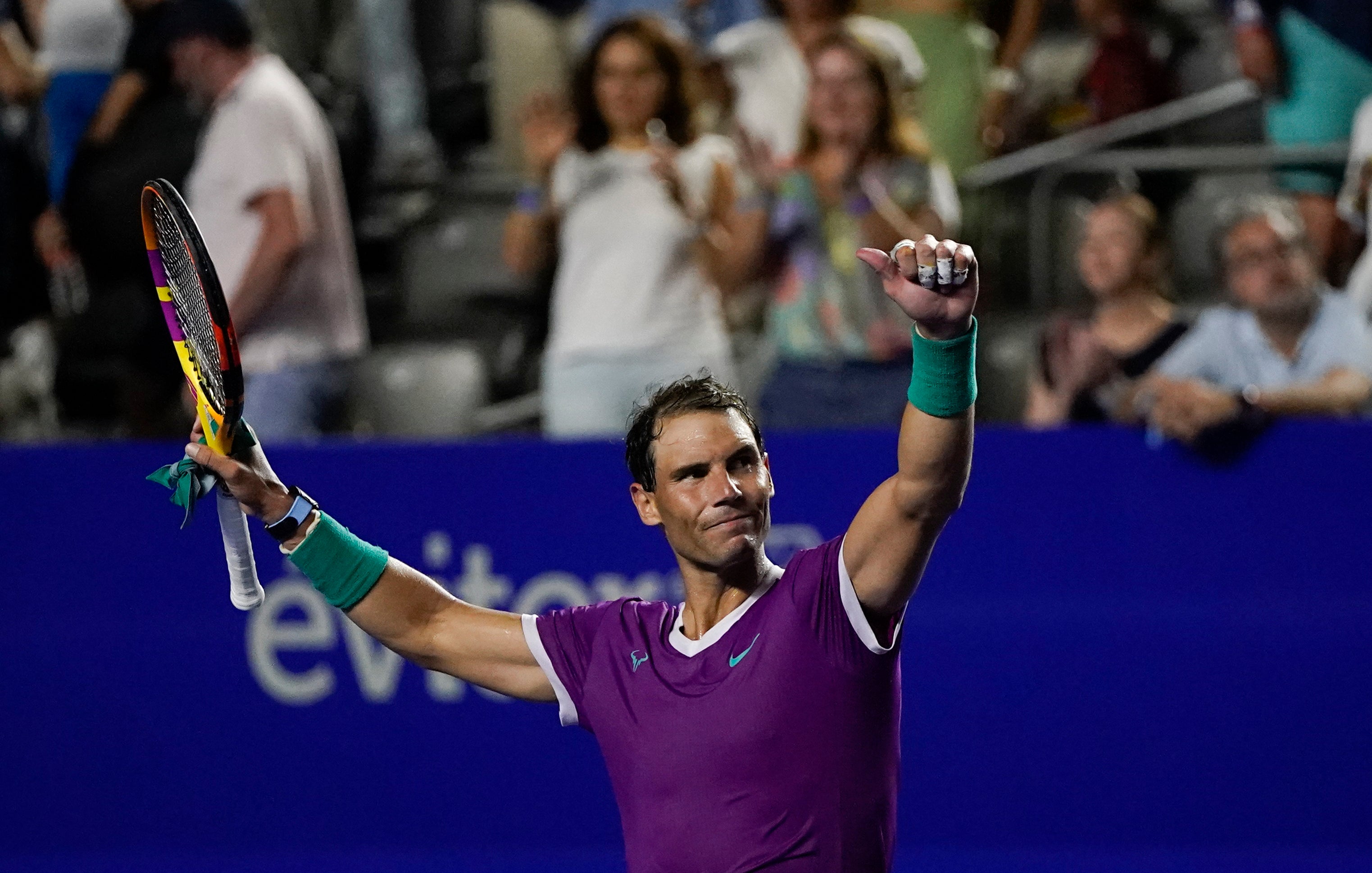 Rafael Nadal won in straight sets in Mexico (Eduardo Verdugo/AP)