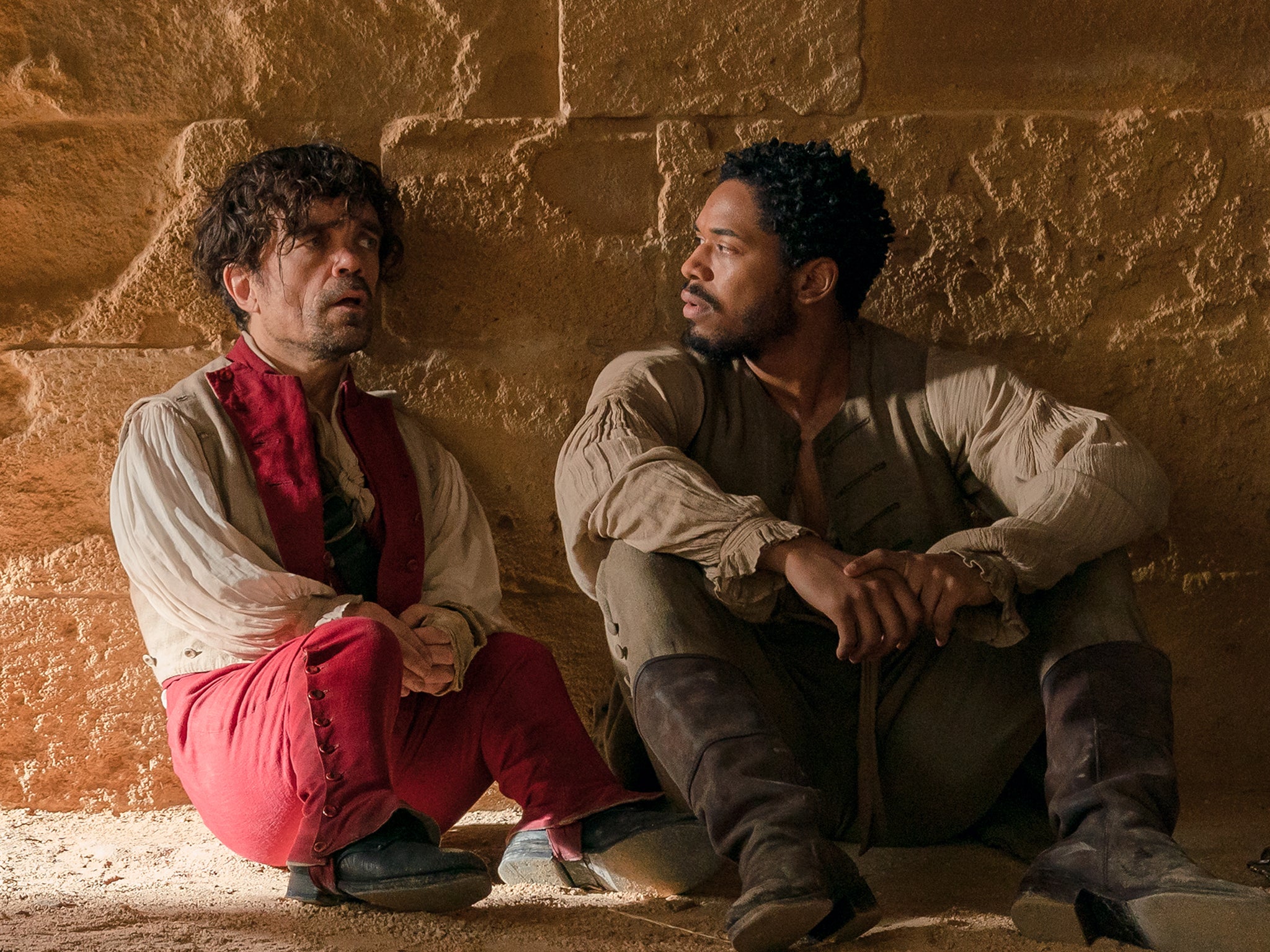 Peter Dinklage and Kelvin Harrison Jr in ‘Cyrano’