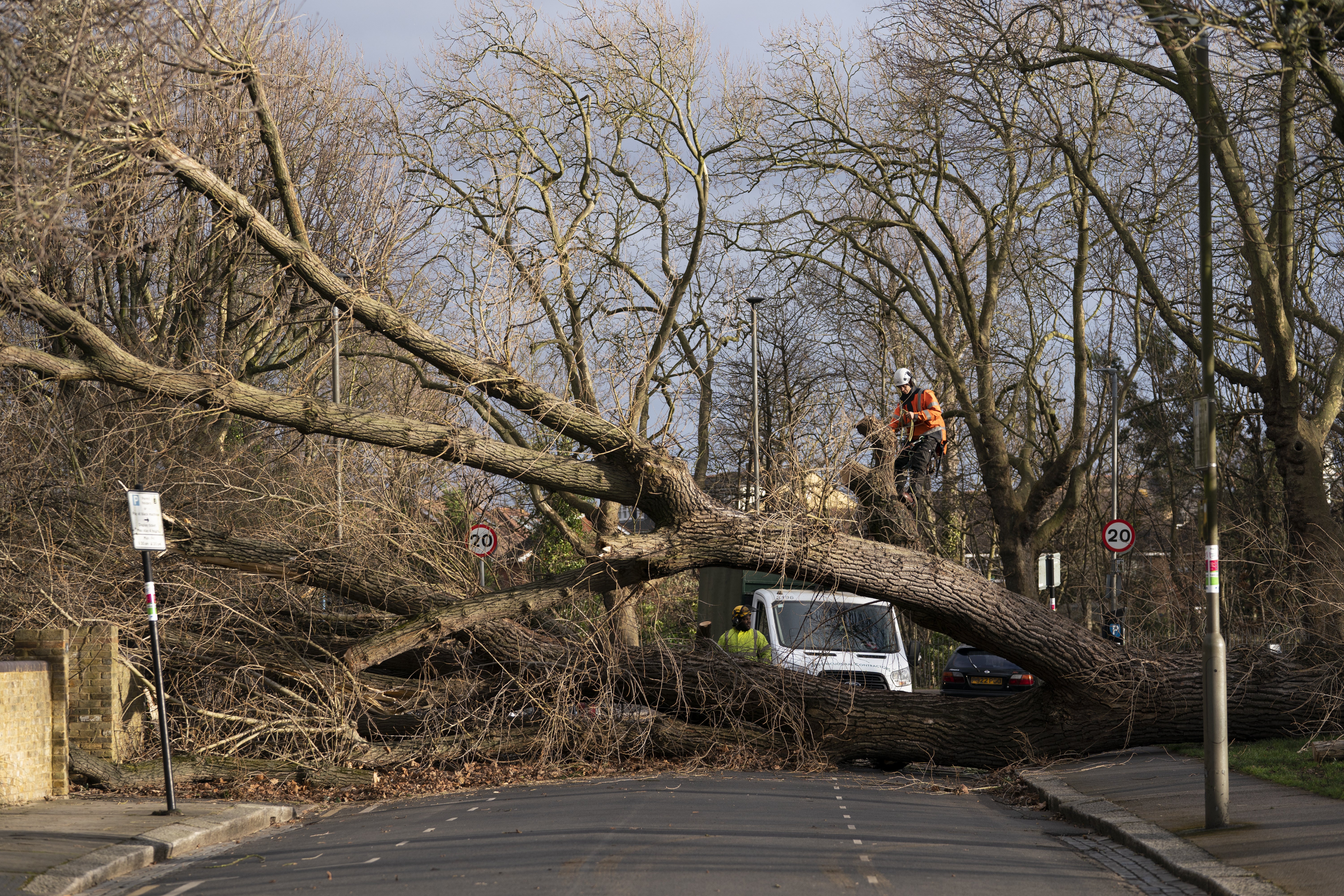 Millions of drivers heeded warnings to stay off the roads when Storm Eunice hit (Kirsty O’Connor/PA)