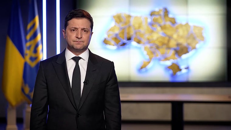 Ukrainian president Volodymyr Zelensky