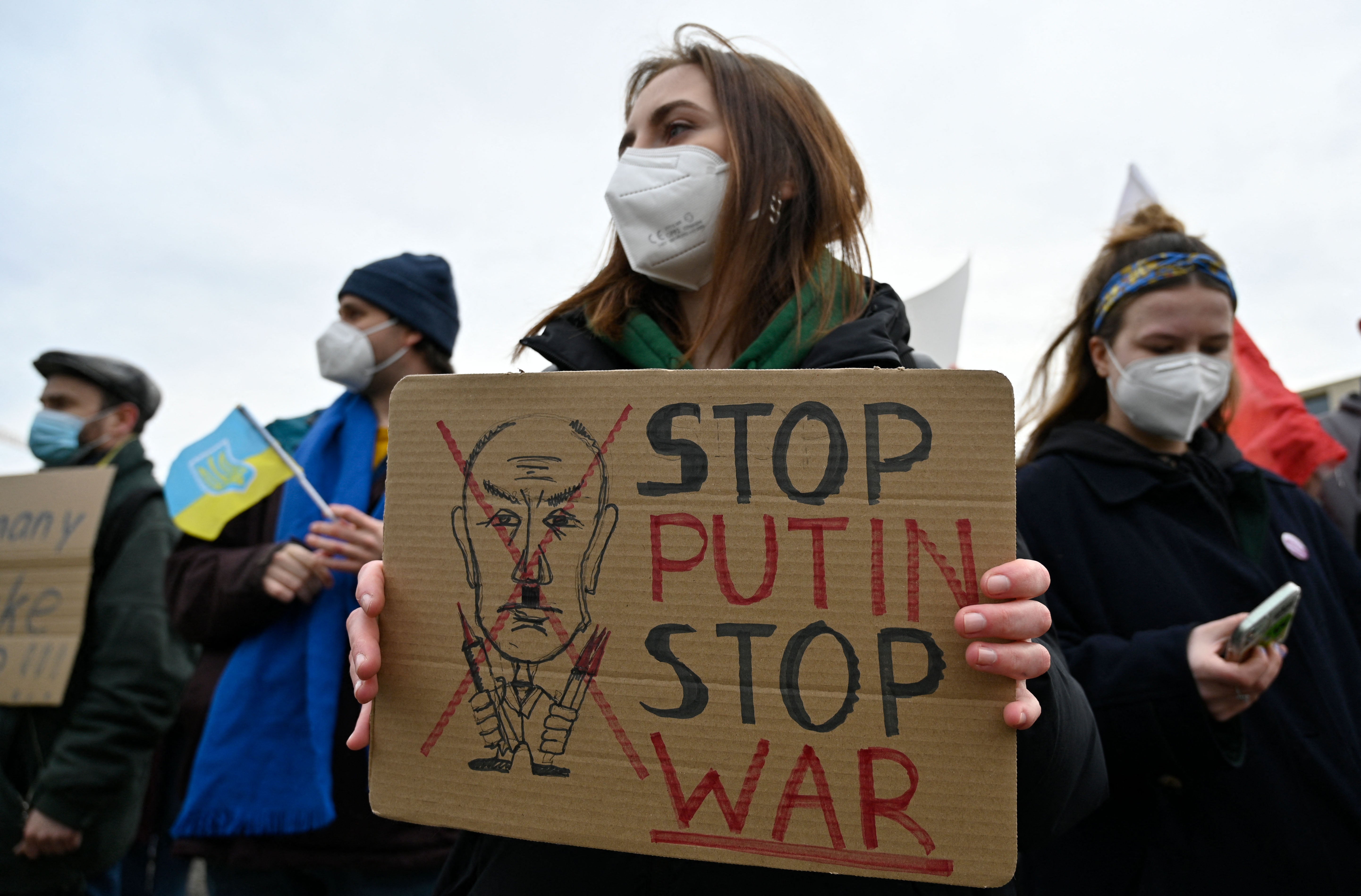 Protestors gathered in Germany’s capital, Berlin, to call for a stop to the war