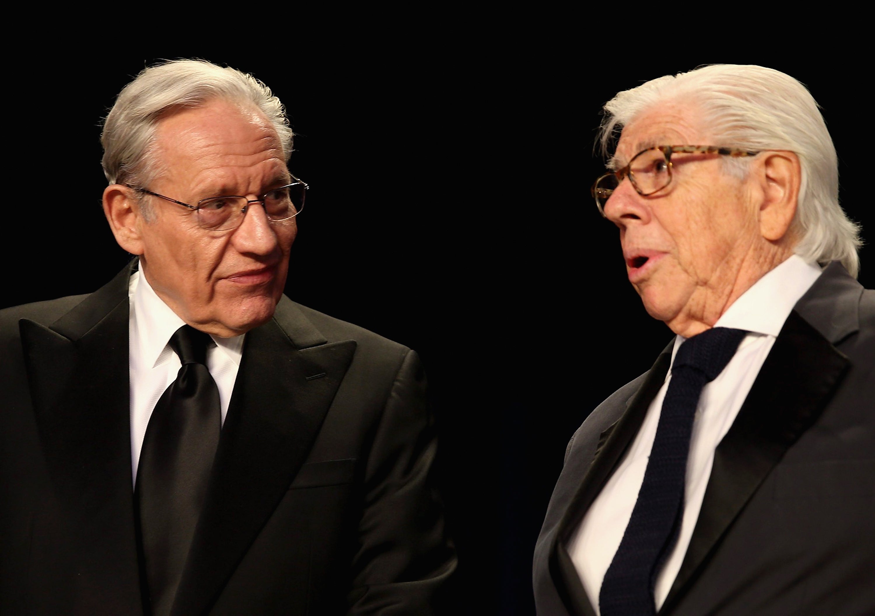 Legendary journalists Bob Woodward (left) and Carl Bernstein (right) criticized the Washington Post for refusing to endorse a presidential candidate in the 2024 election