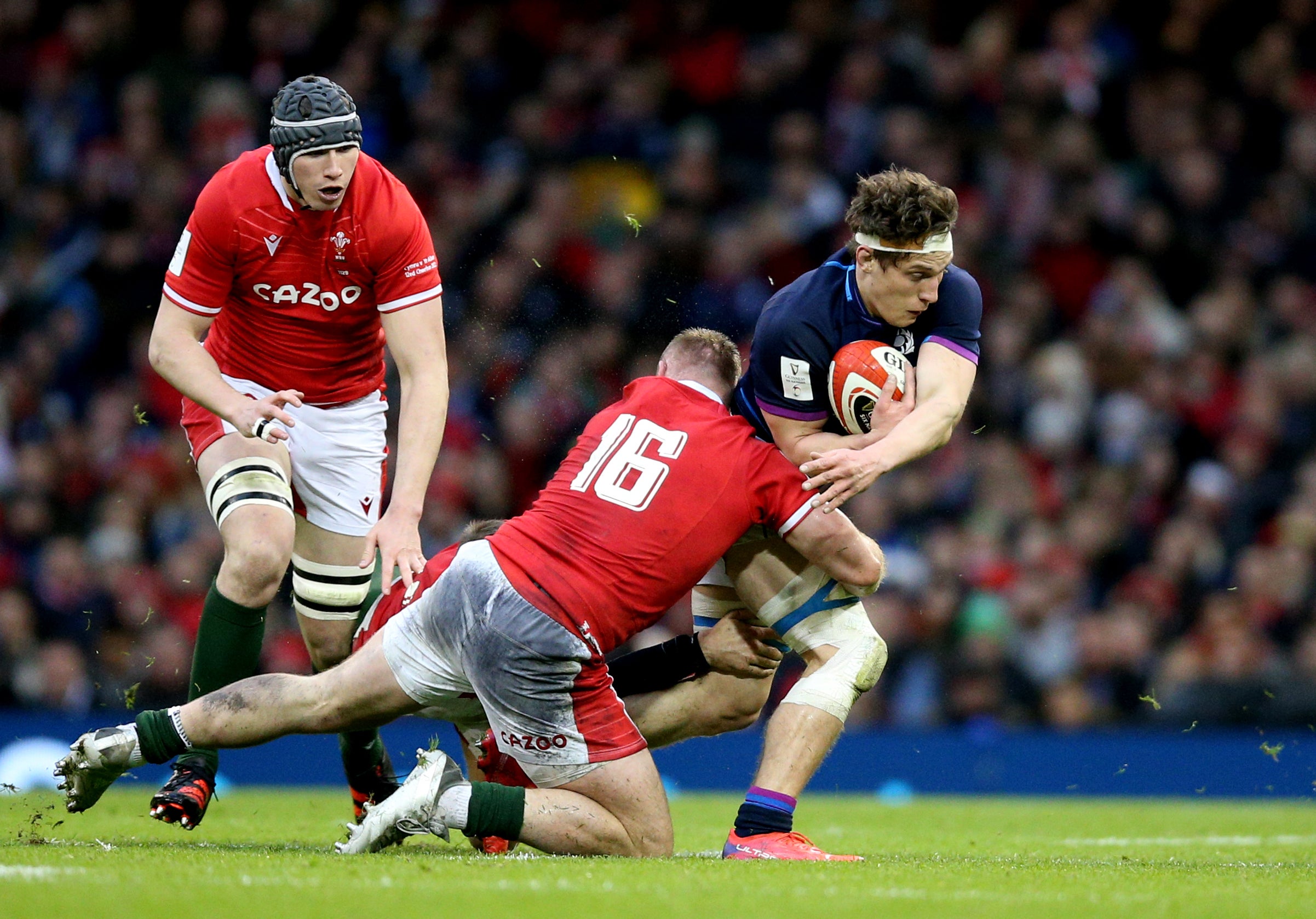 Rory Darge, right, makes his first Scotland start this weekend (Nigel French/PA)