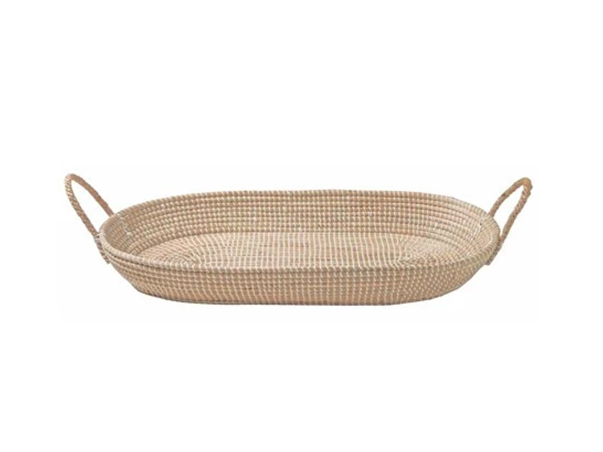 Avery Row seagrass baby changing basket indybest