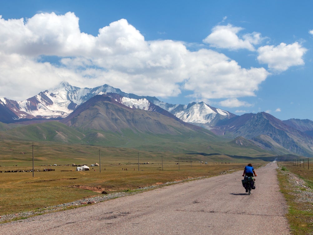 The Pamir highway makes for an epic cycle route