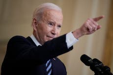 Biden refuses to say why US is not personally sanctioning Putin after Ukraine invasion