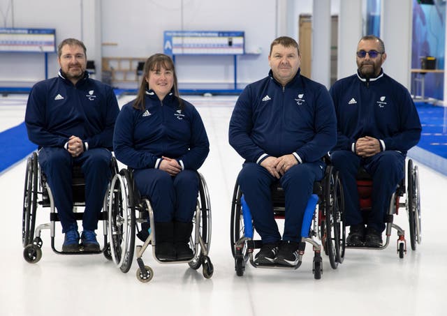 <p>British curlers Hugh Nibloe, Meggan Dawson-Farrell, David Melrose and Gregor Ewan will go for glory in Beijing (PA/ParalympicsGB/Graeme Hart)</p>