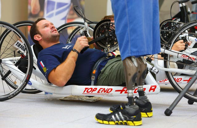 Former soldier Steve Arnold initially tried handcycling after leaving the Army before switching to skiing (Chris Ison/PA)