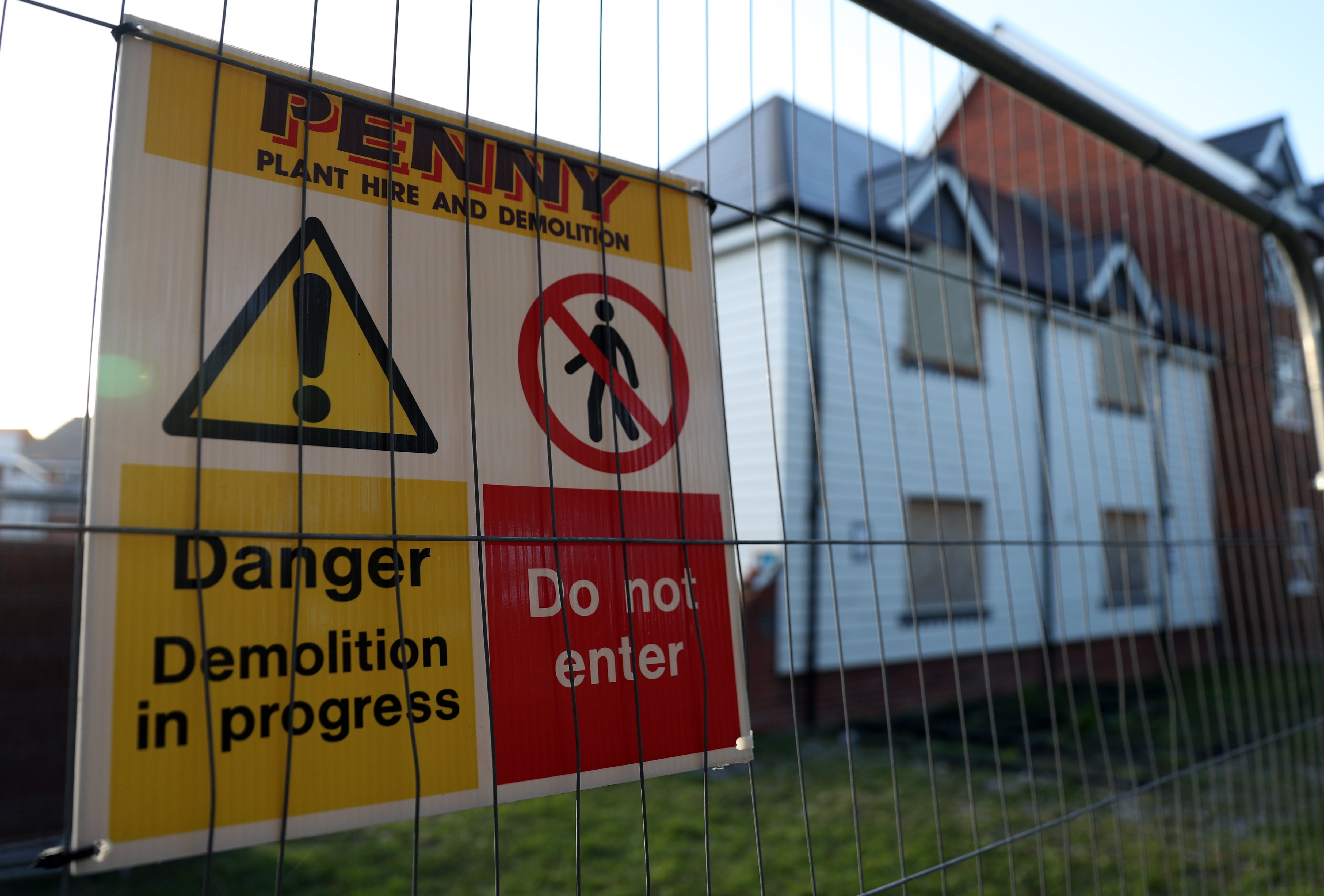 General view of the start of demolition work at the former home of Novichok victim Charlie Rowley, on Muggleton Road, Amesbury, Wiltshire. Mr Rowley’s partner, Dawn Sturgess, died after being exposed to nerve agent novichok at the property in June 2018.