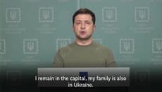 Ukraine president Zelensky says he is Russia’s ‘No.1 target’ and his family ‘target No.2’