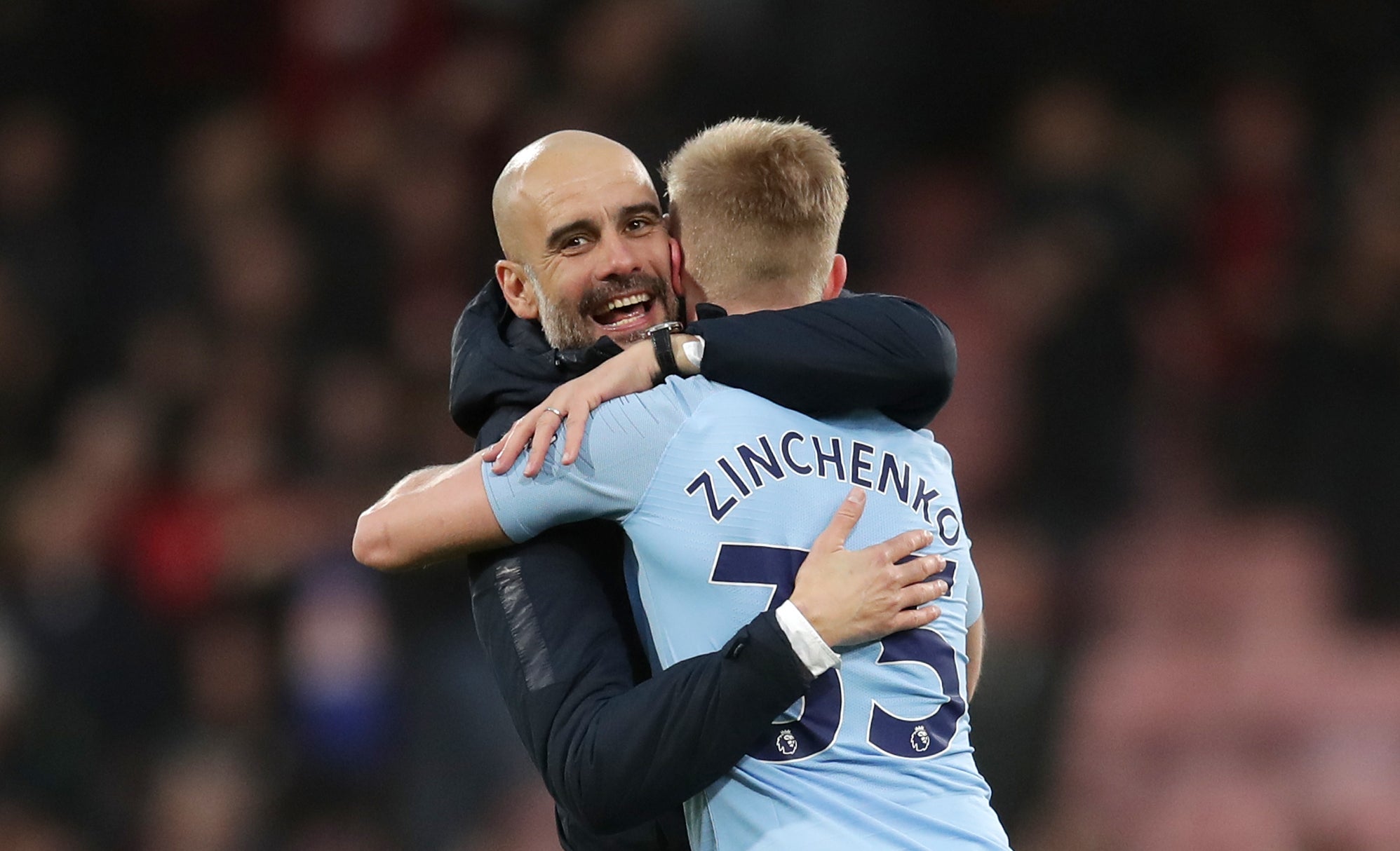 Pep Guardiola said Oleksandr Zinchenko had the club’s support amid the crisis in Ukraine (Adam Davy/PA)