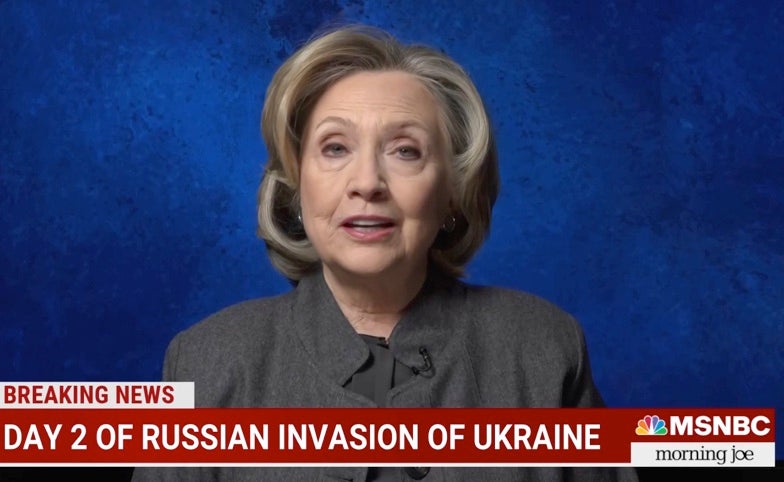 Hillary Clinton called out Donald Trump for ‘giving aid and comfort’ to Putin