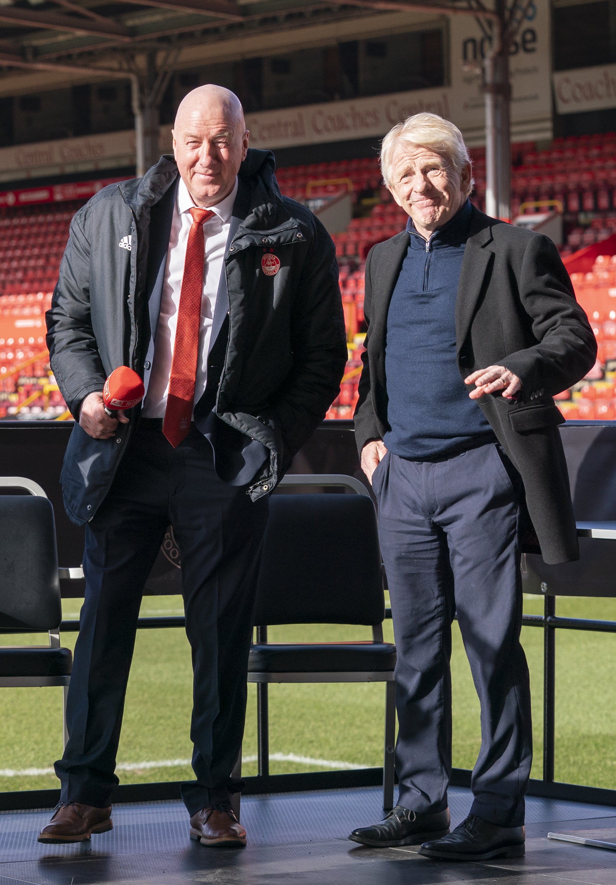 Neil Simpson, left, and Gordon Strachan (Jane Barlow/PA)