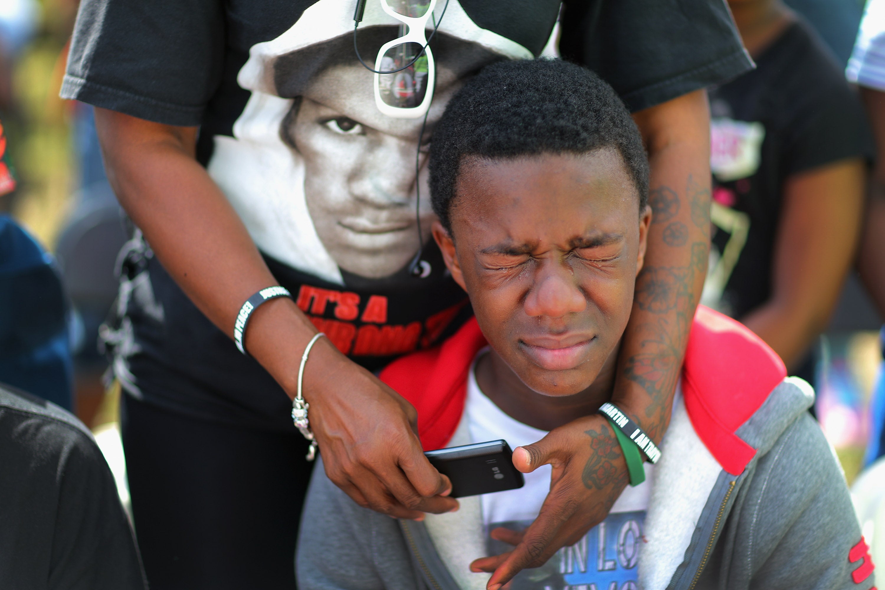 Every year friends and relatives such as Trayvon’s brother, Demetrius Martin, gather on teenager’s birthday for a peace march