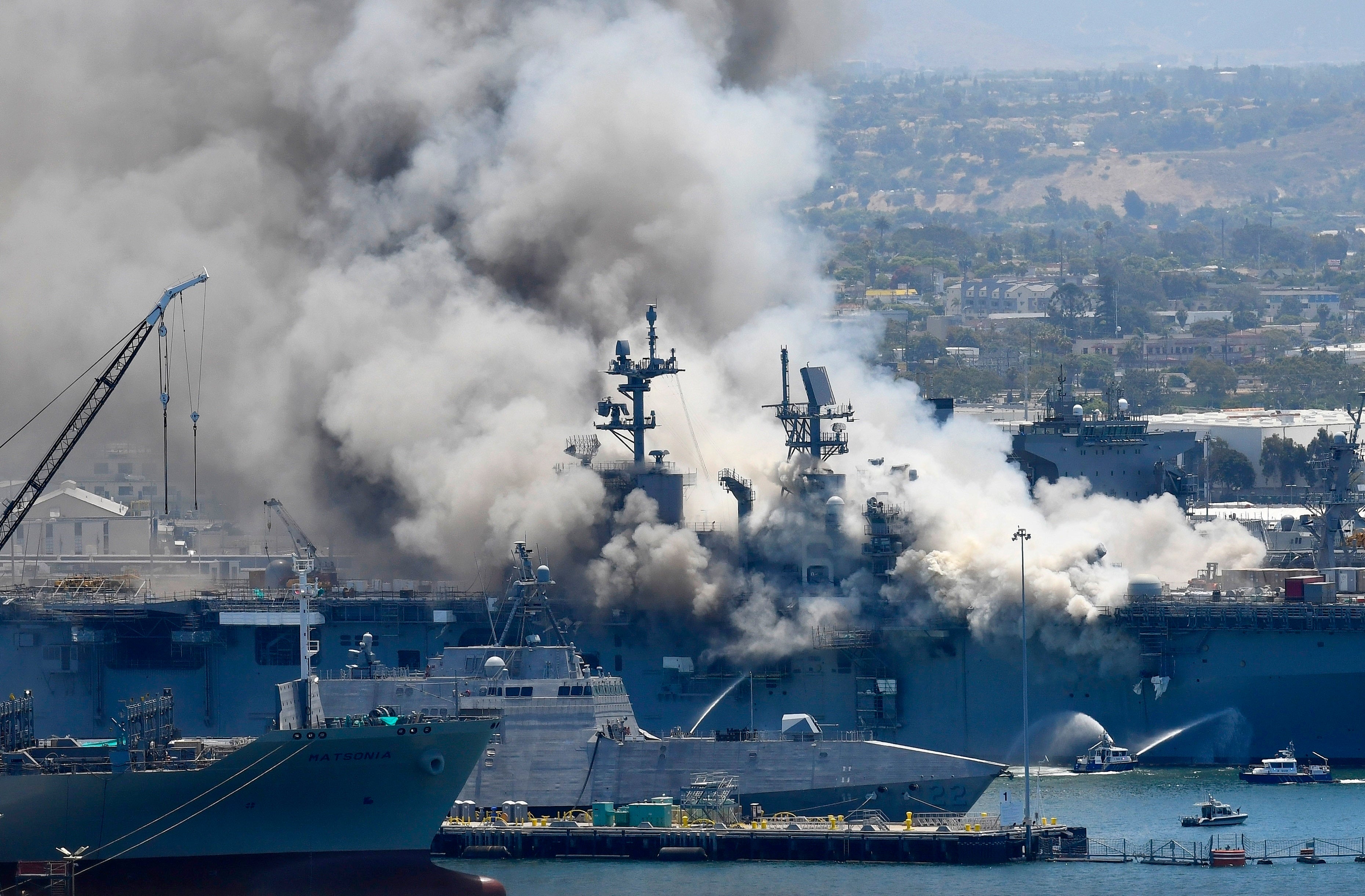 Navy Ship Fire