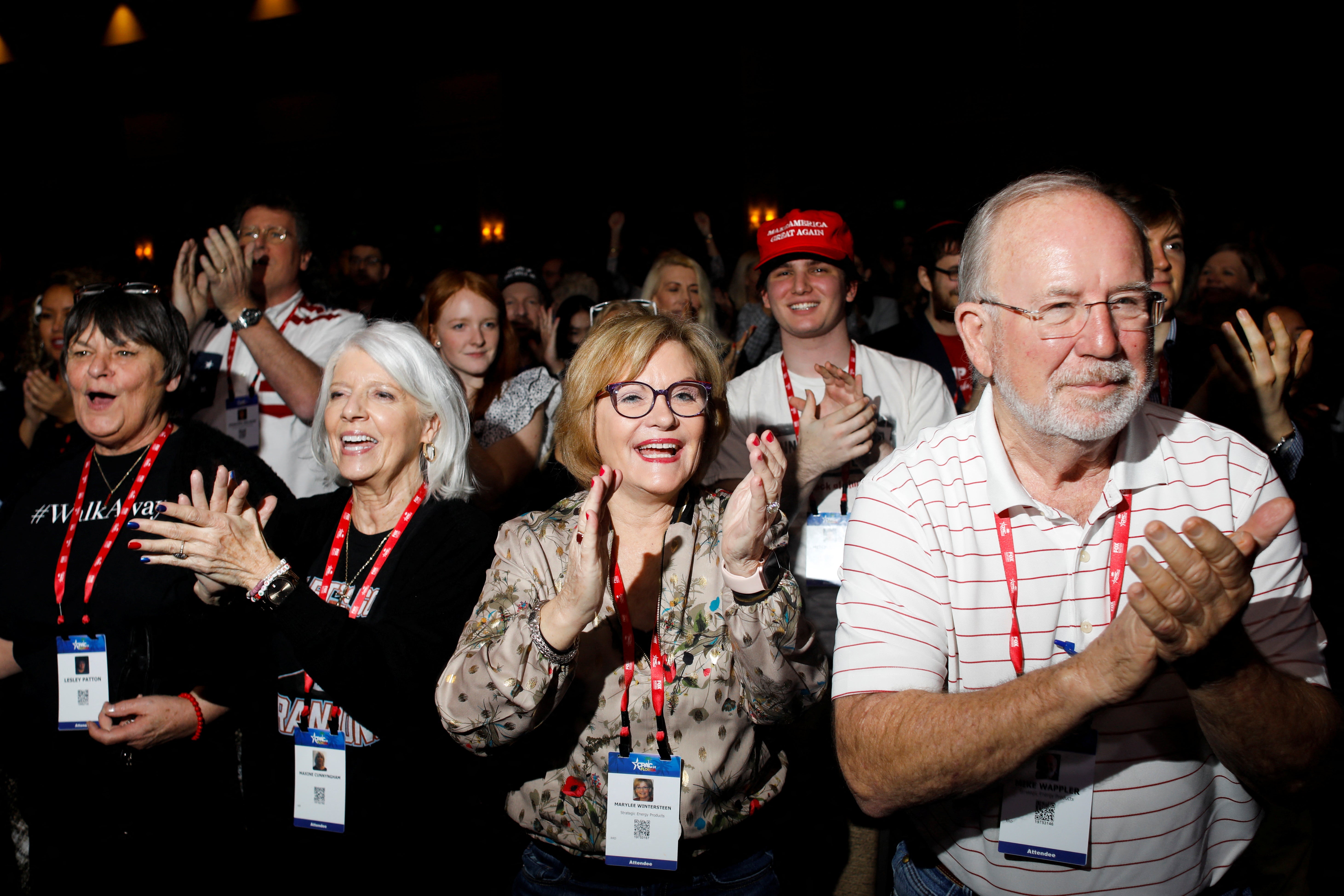 People attend the Conservative Political Action Conference (CPAC) in Orlando, Florida, U.S. February 24, 2022. REUTERS/Octavio Jones