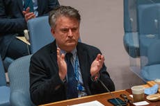 Ukrainian ambassador to UN compares Putin to Hitler and calls for Russian leader to ‘kill himself’