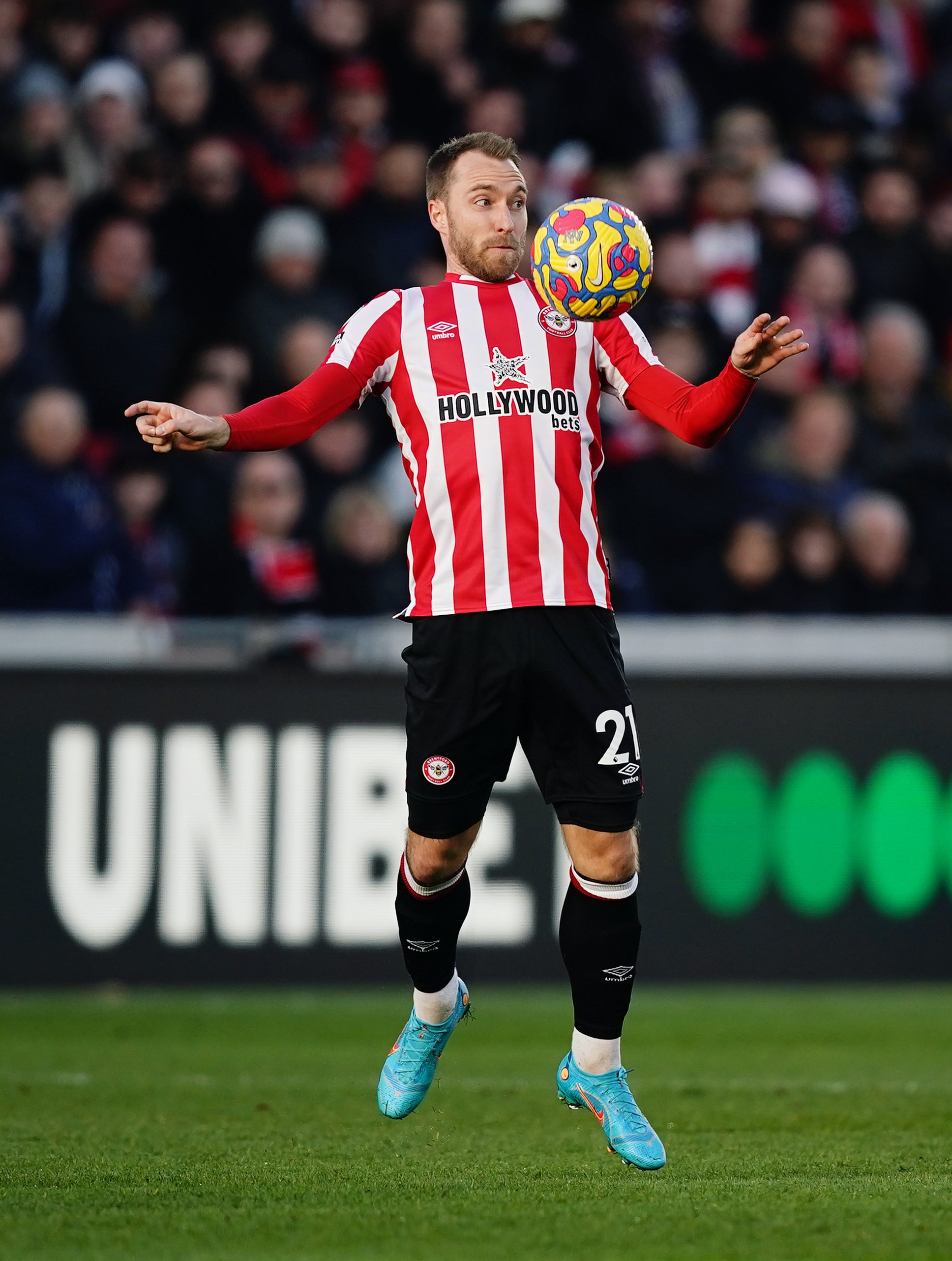 Christian Eriksen is back in action for Brentford (PA)