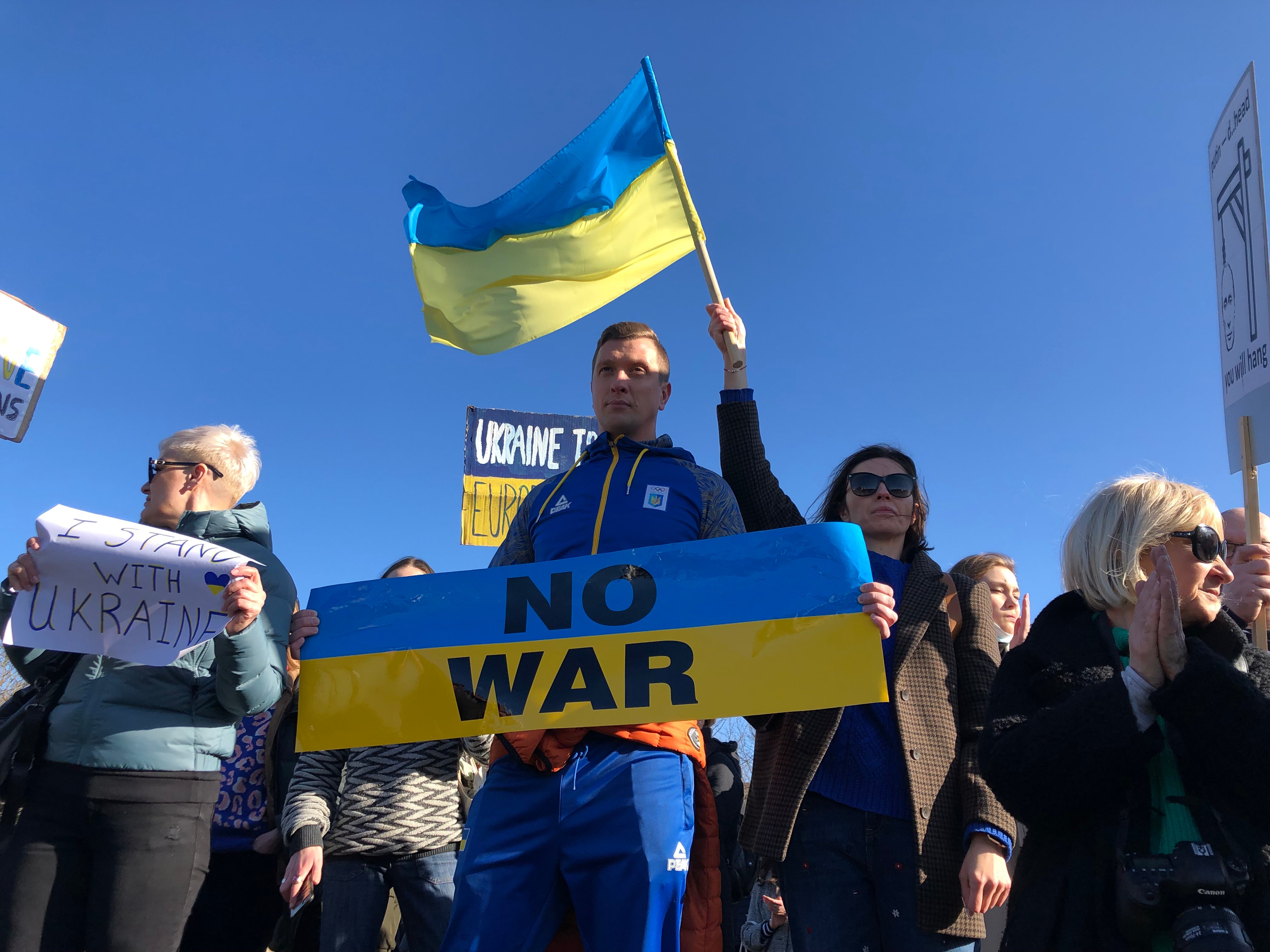 Thousands took to the streets of Edinburgh on Sunday to protest against Russia’s aggressive invasion of Ukraine (Katharine Hay/PA)