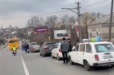 Ukraine-Russia war: This is what a 50km-long refugee crisis looks like