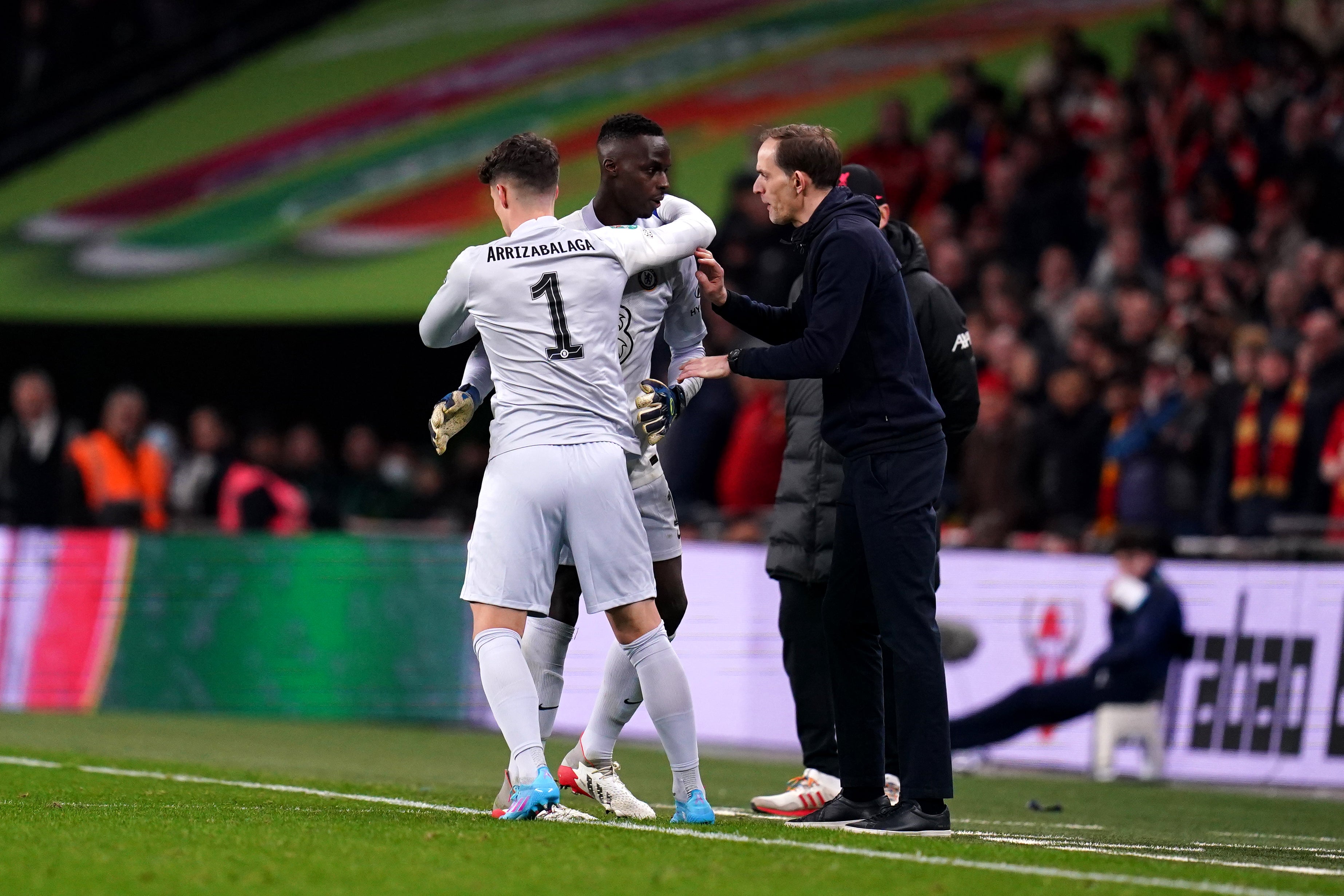 Kepa Arrizabalaga missed his decisive penalty (John Walton/PA)