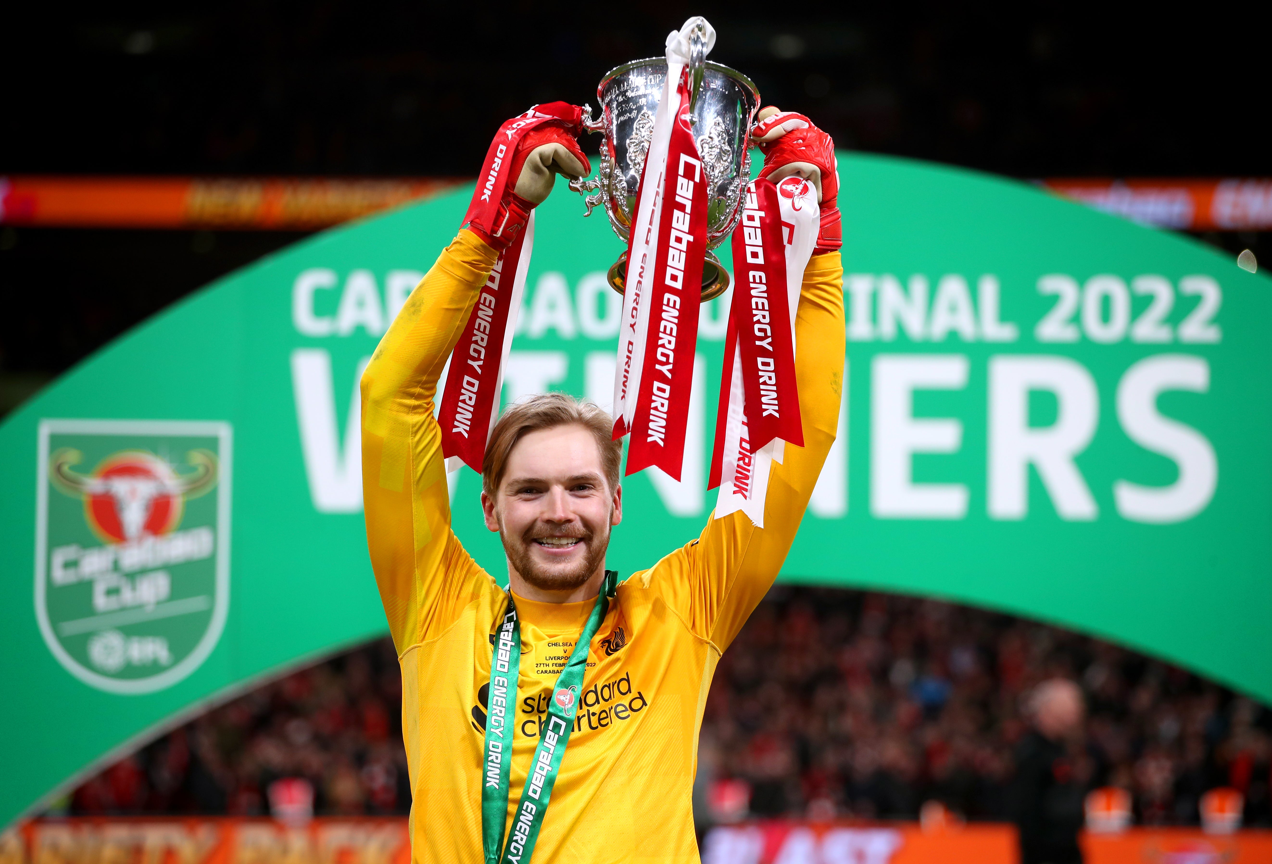 Caoimhin Kelleher was the hero for Liverpool (Nick Potts/PA)