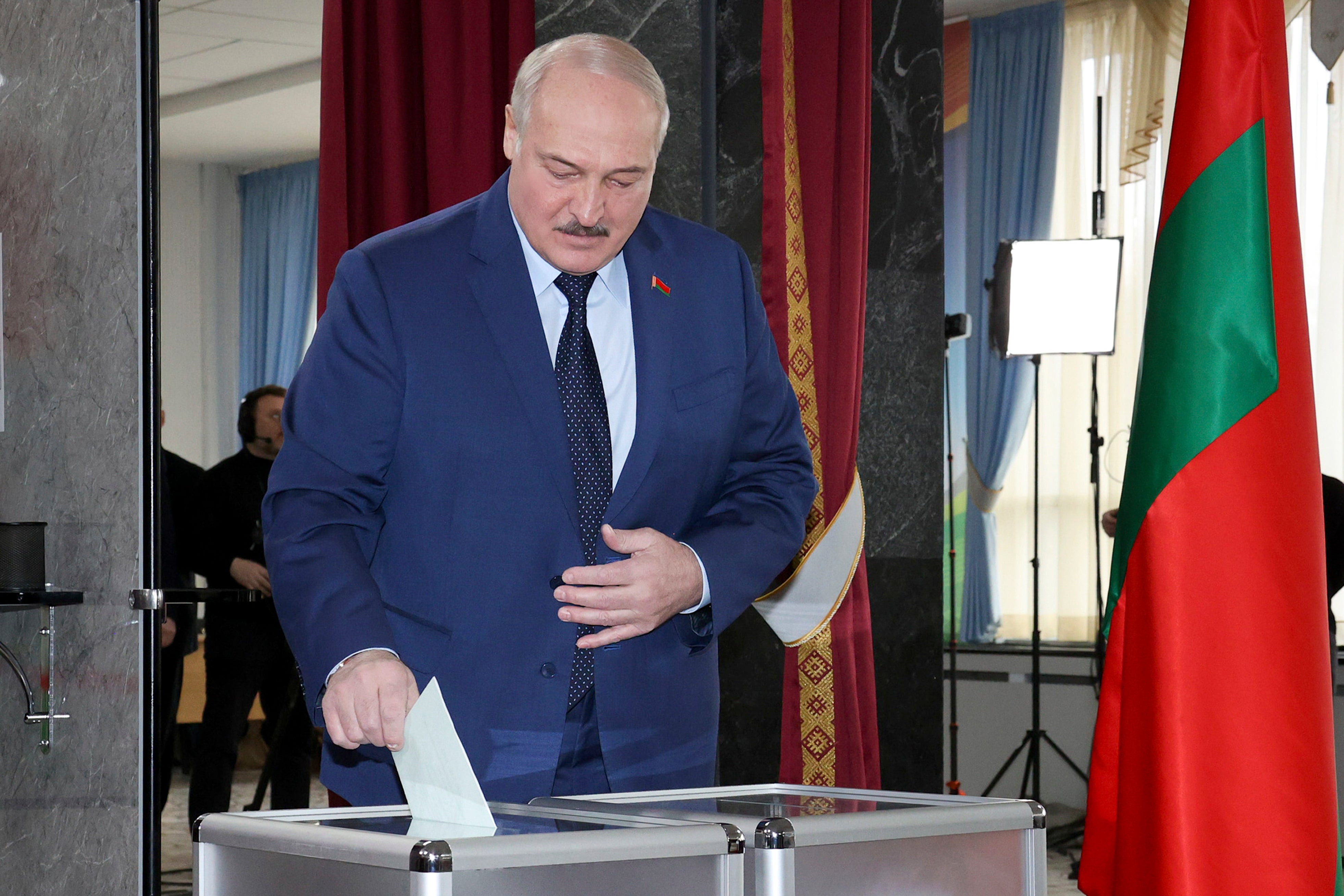 Alexander Lukashenko at the ballot box