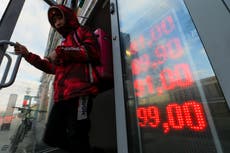 Ruble sinks 26% after SWIFT sanctions against Russian banks