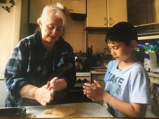 Ms Shamsuryna is still not eligible to come to the UK to join her daughter and grandchildren (one pictured, right) following the government’s changes to the visa rules